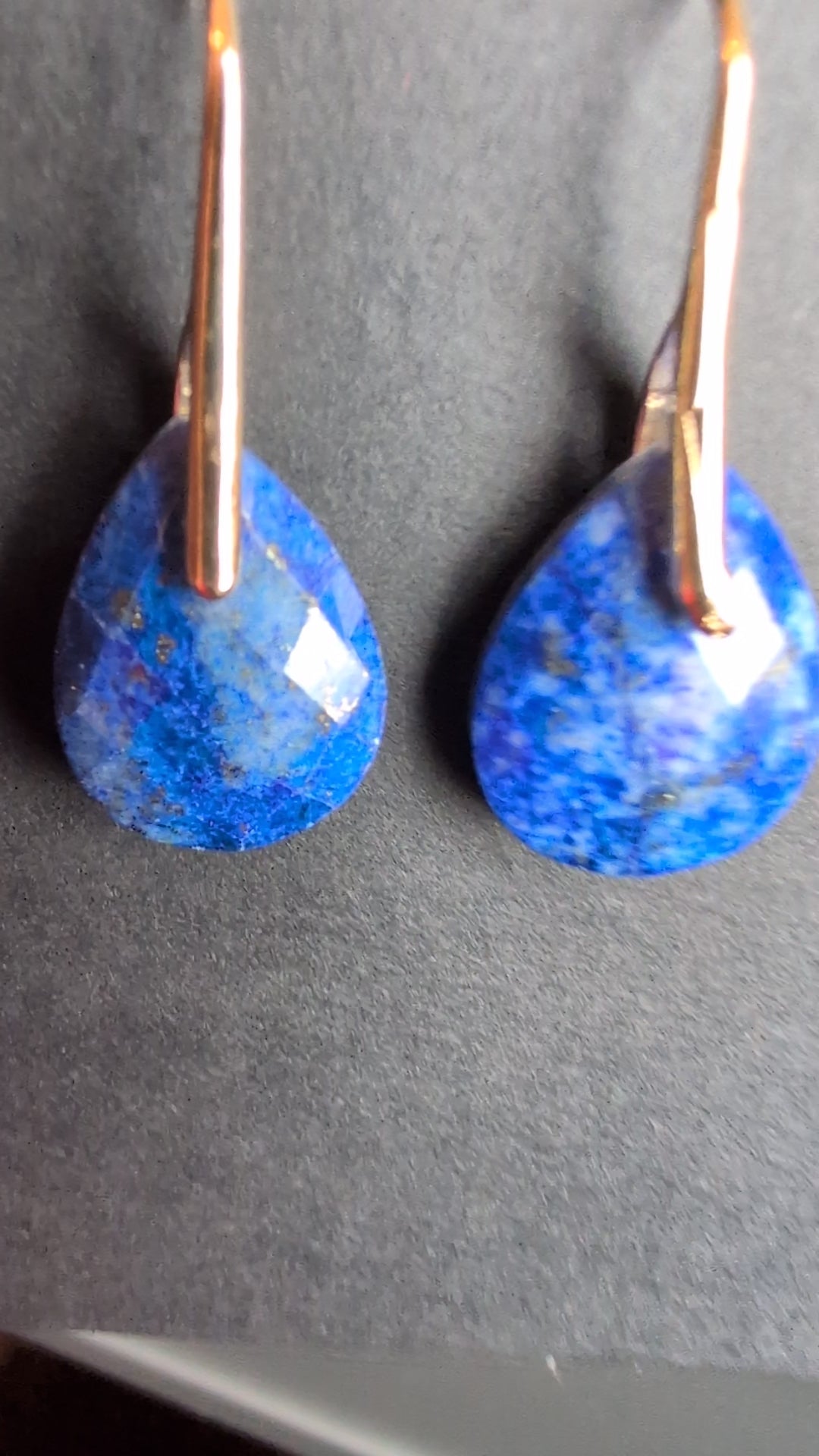 Lapis Lazuli Gold Earrings
