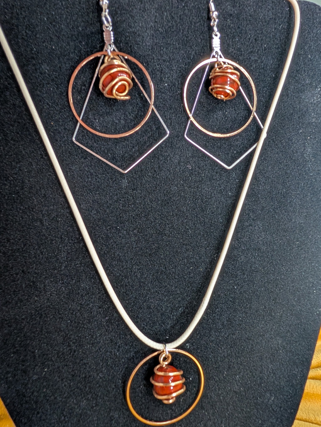 The Holy Trinity Necklace Set with Jasper