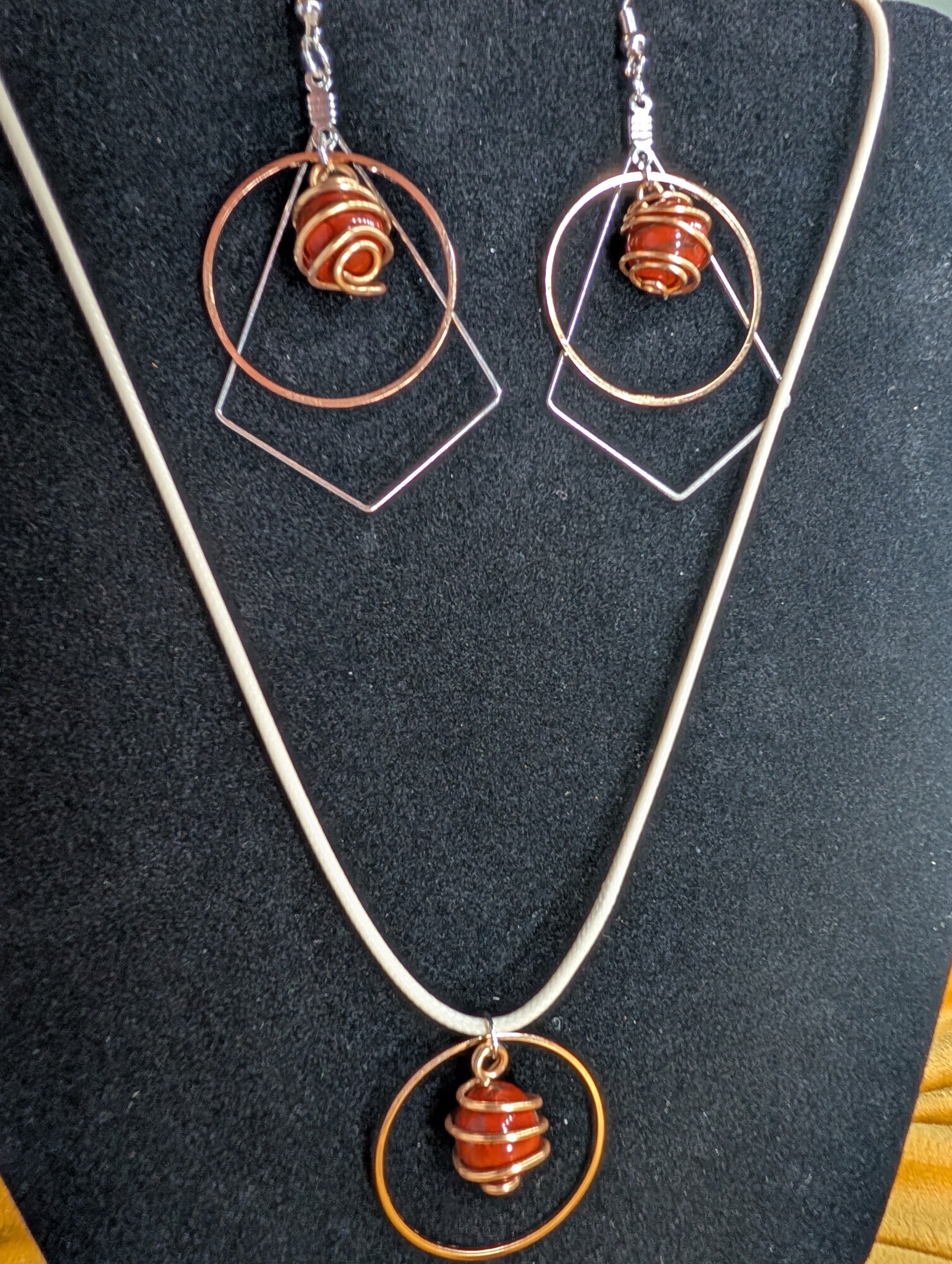 The Holy Trinity Necklace Set with Jasper