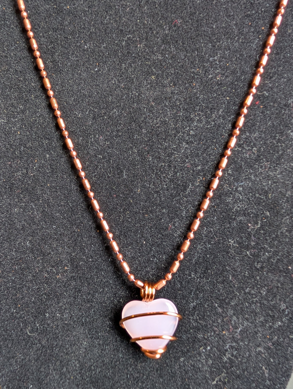 Pure Copper Rose Quartz Necklace