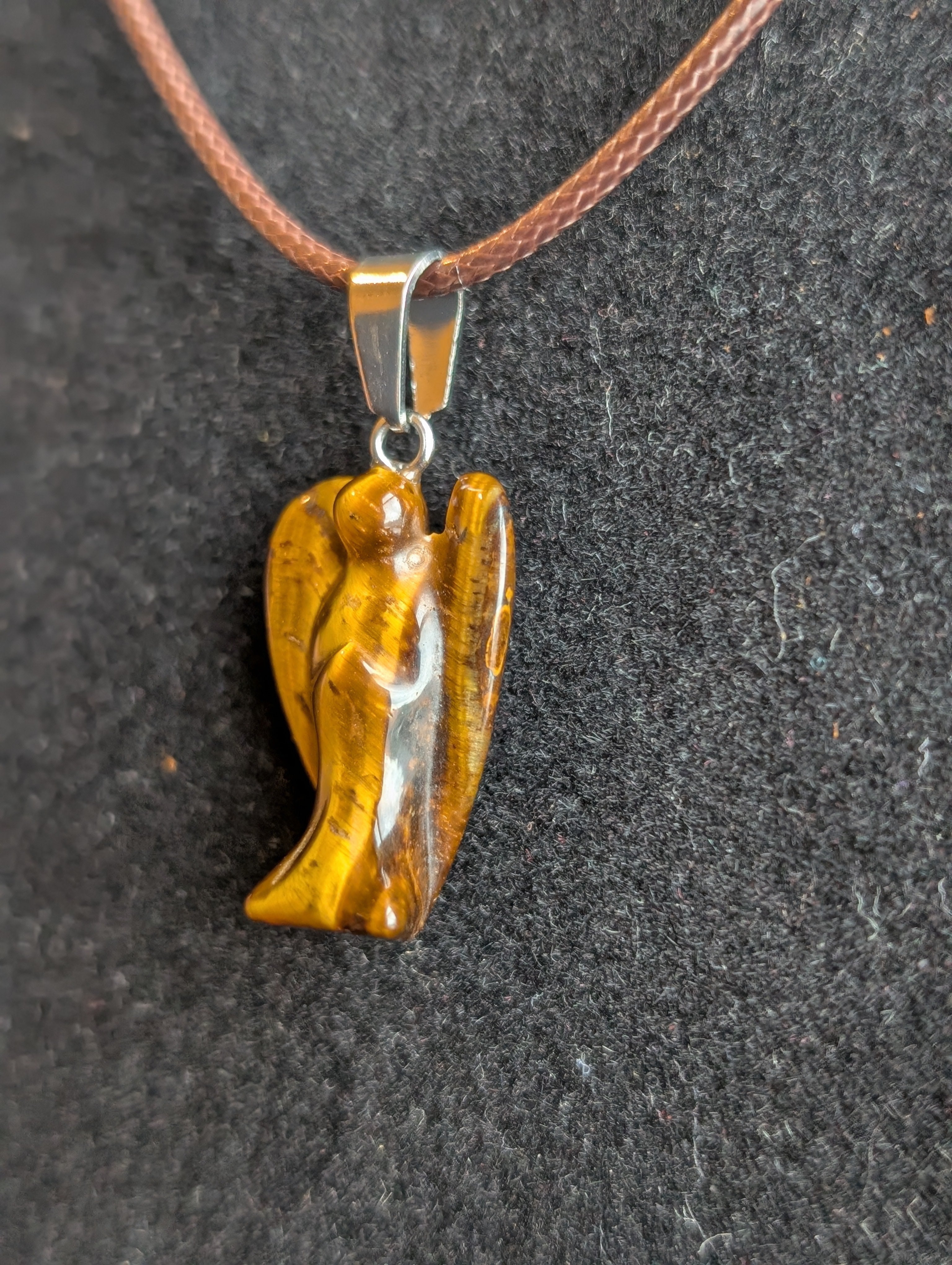 Tigers Eye Angel Necklace