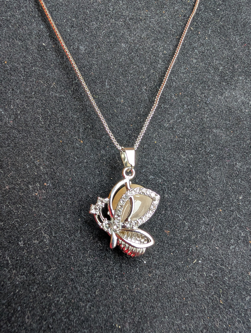 Moonstone Butterfly Necklace