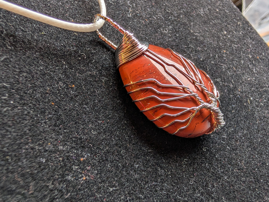 Red Jasper Tree of Life Necklace