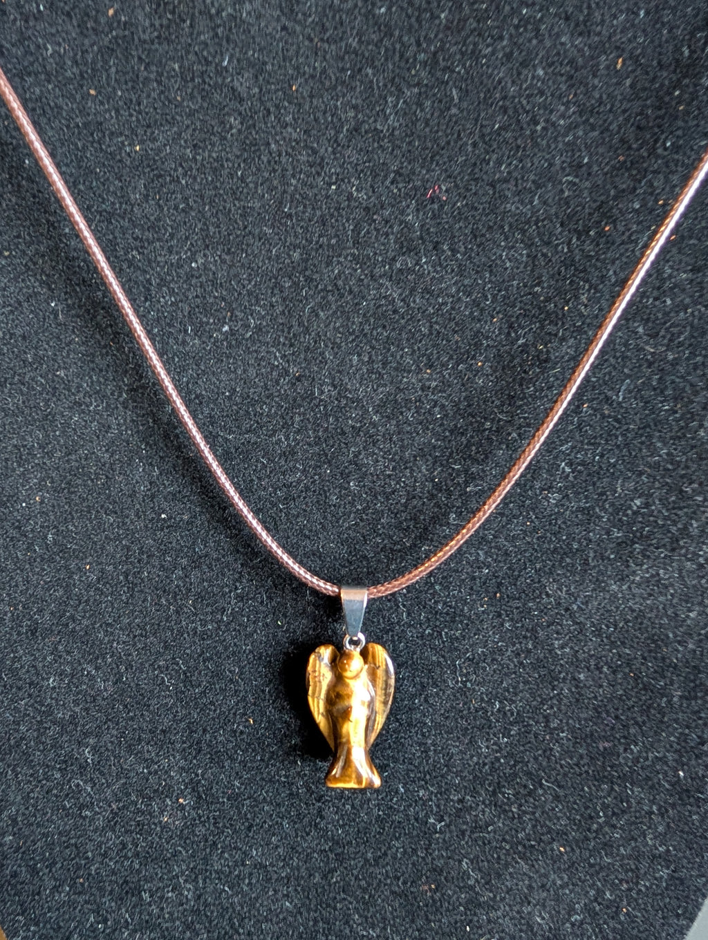 Tigers Eye Angel Necklace