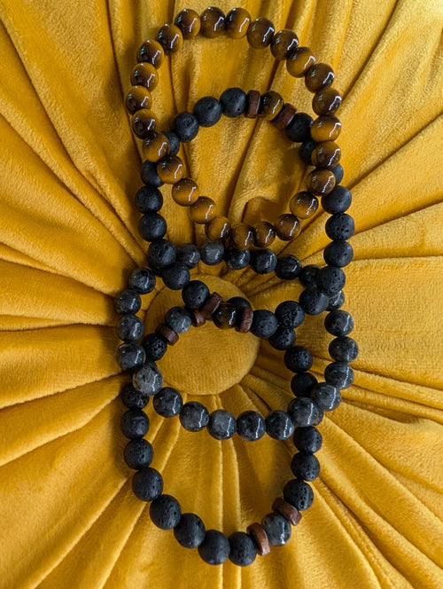 4 Bracelets: Natural Stones