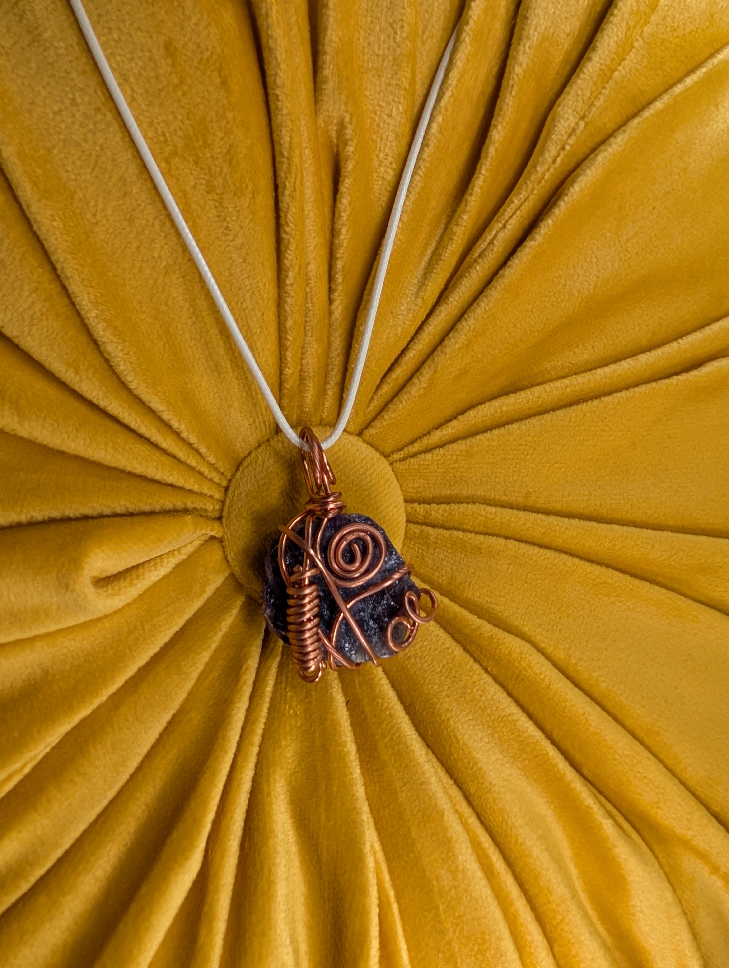 Copper Wrapped Amethyst Stone