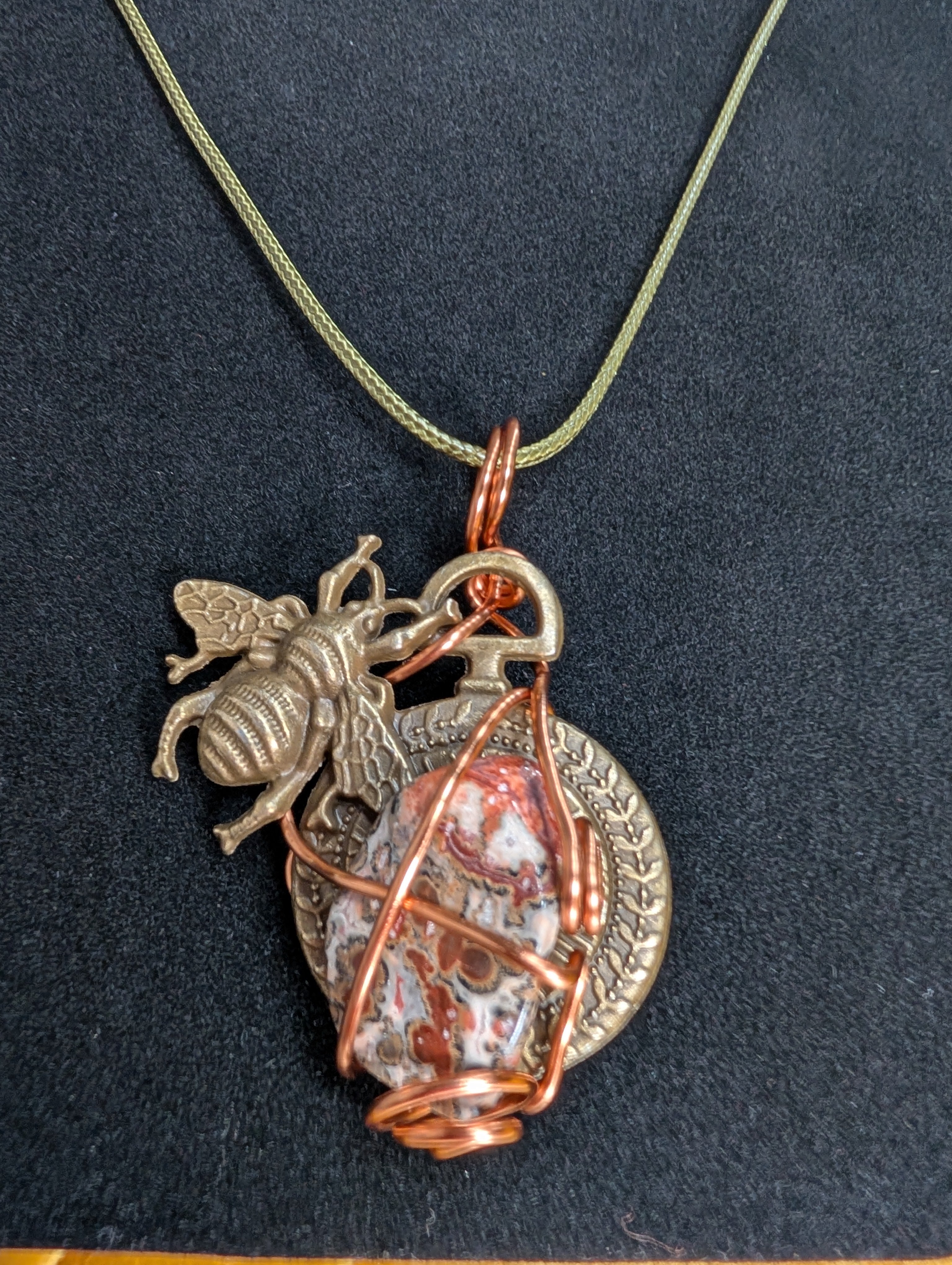 Copper Wrapped Asteroid Jasper Bumblebee