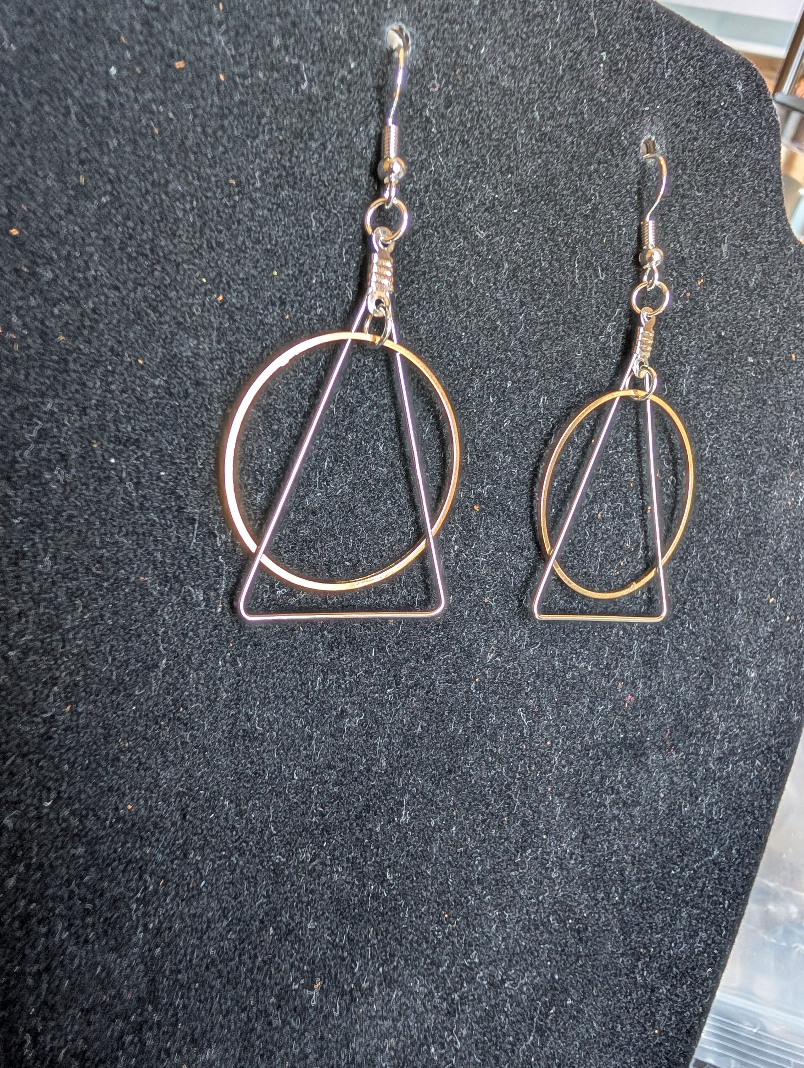 Pyramid Sun Earring Set