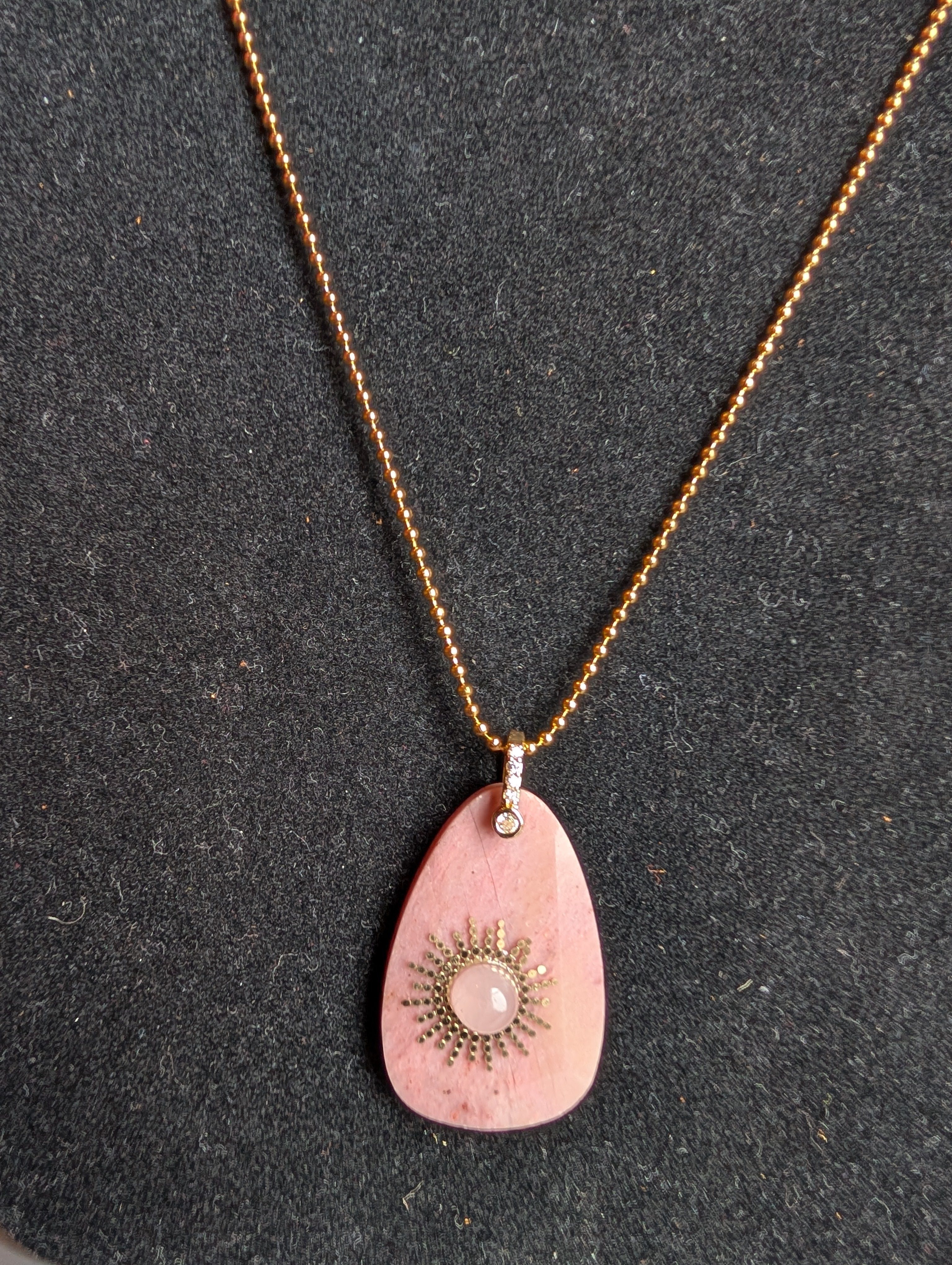 Pink Opal Ra Necklace