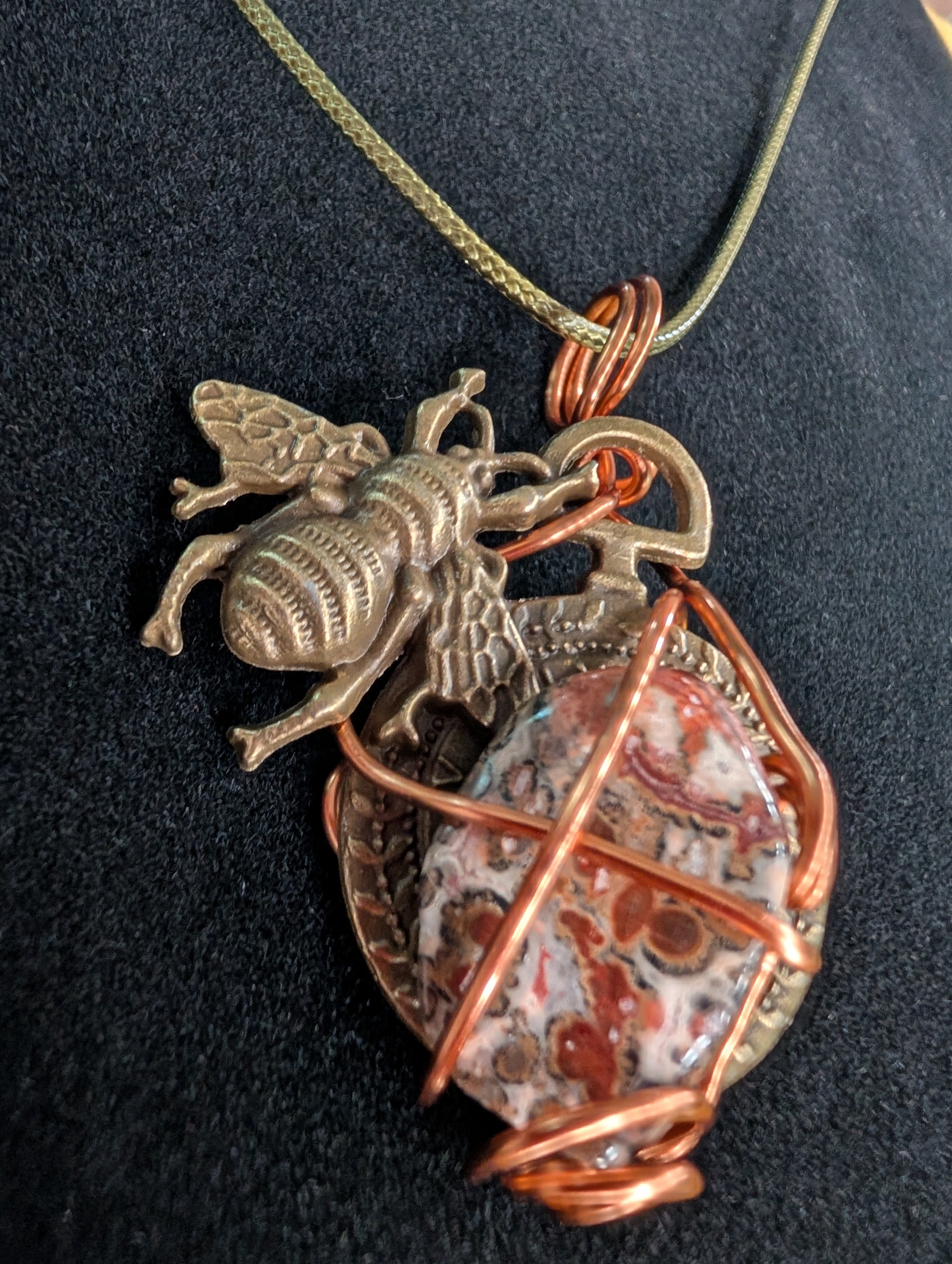 Copper Wrapped Asteroid Jasper Bumblebee