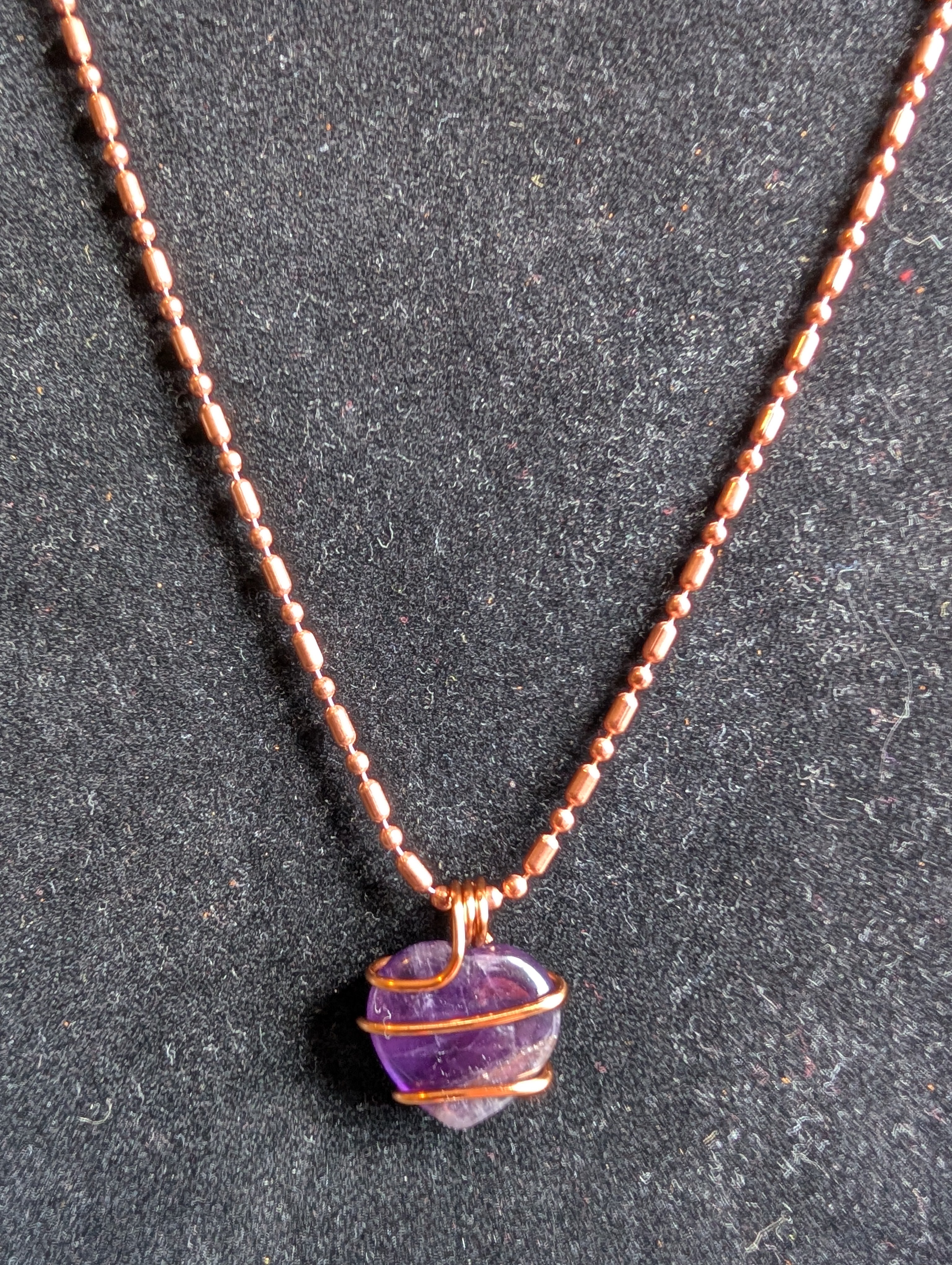 Amethyst Heart Necklace