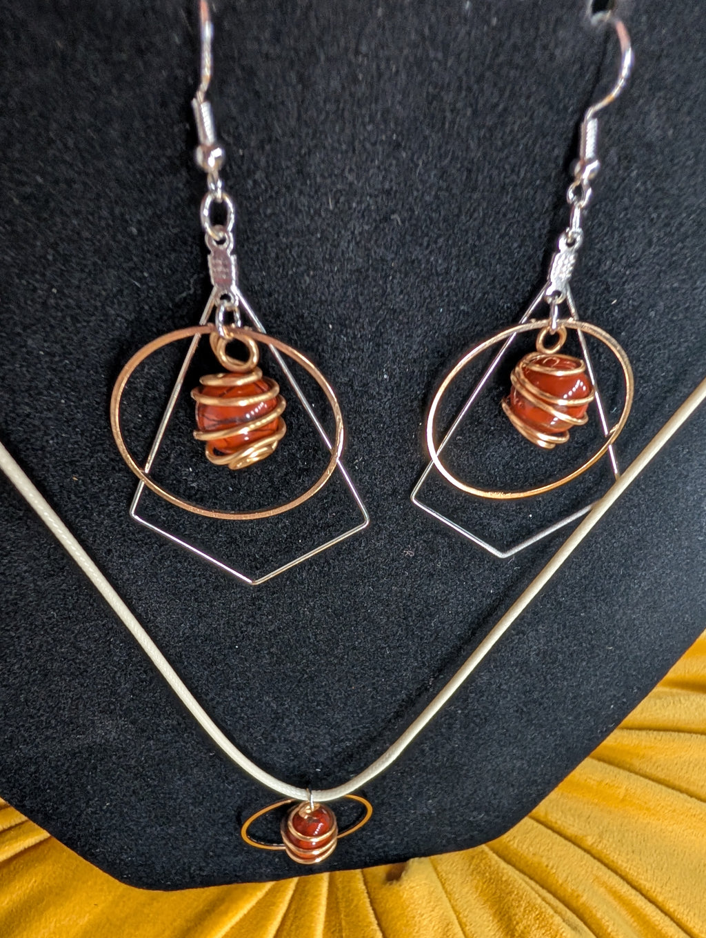 The Holy Trinity Necklace Set with Jasper