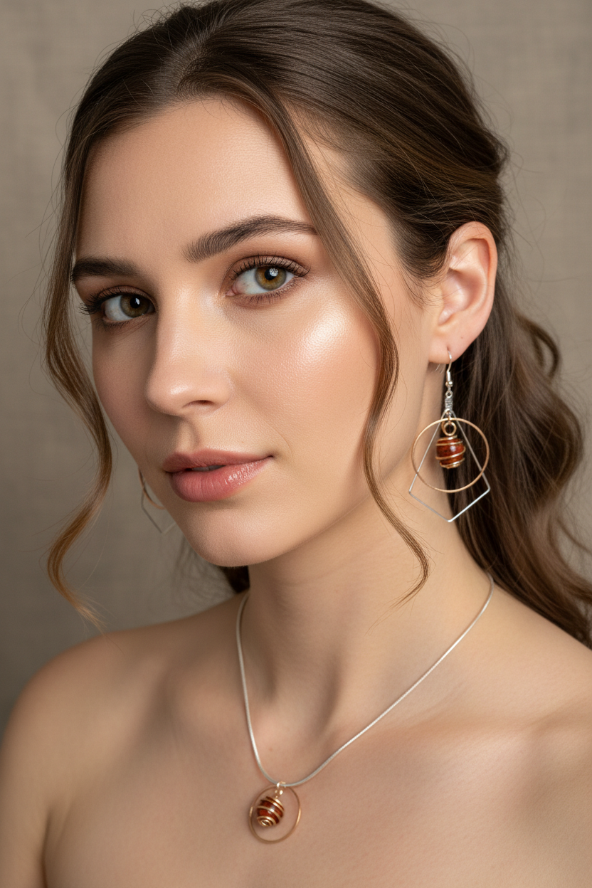 The Holy Trinity Necklace Set with Jasper