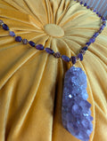 Royalty Amethyst Gold Drip Necklace