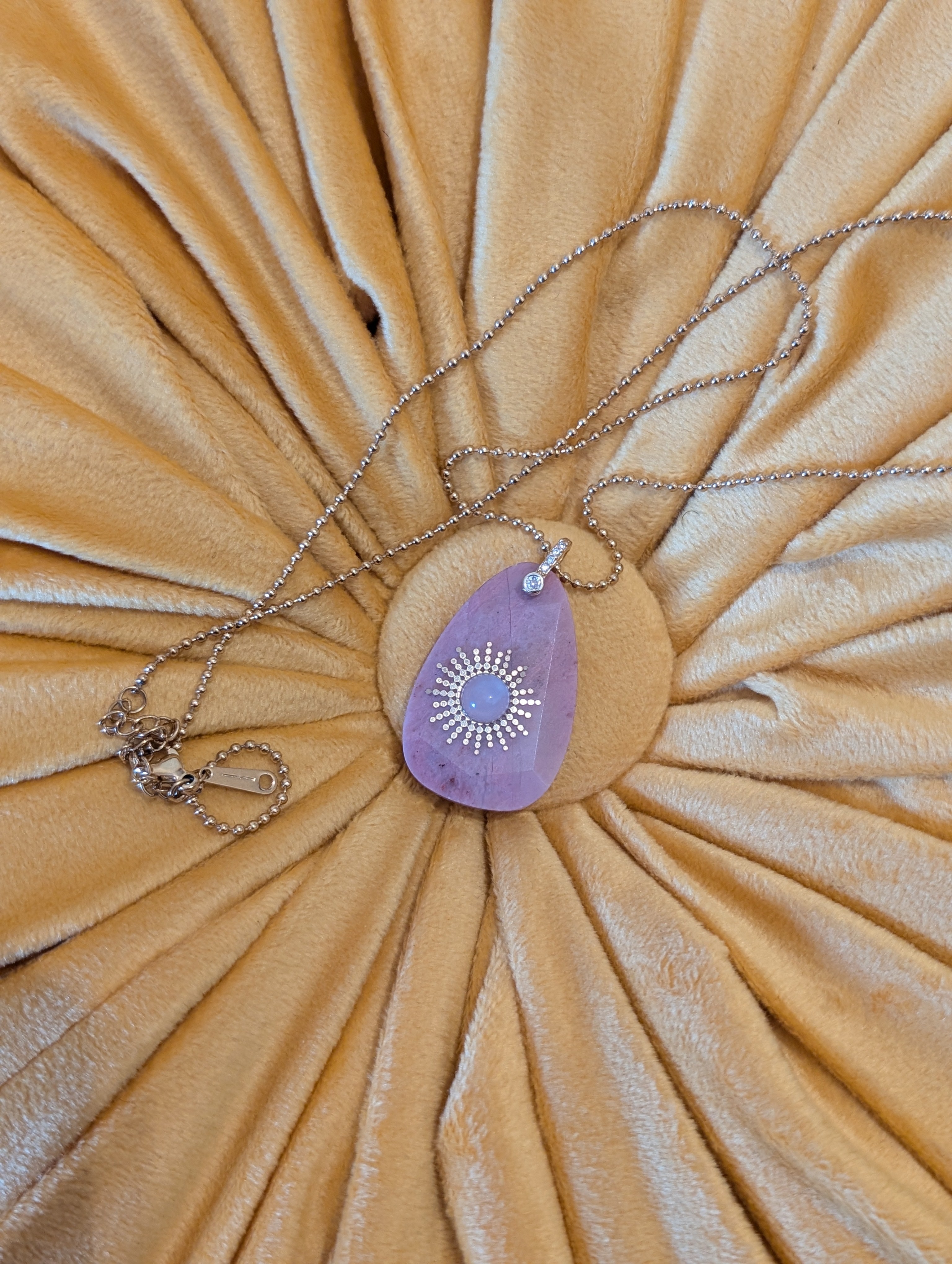 Pink Opal Ra Necklace