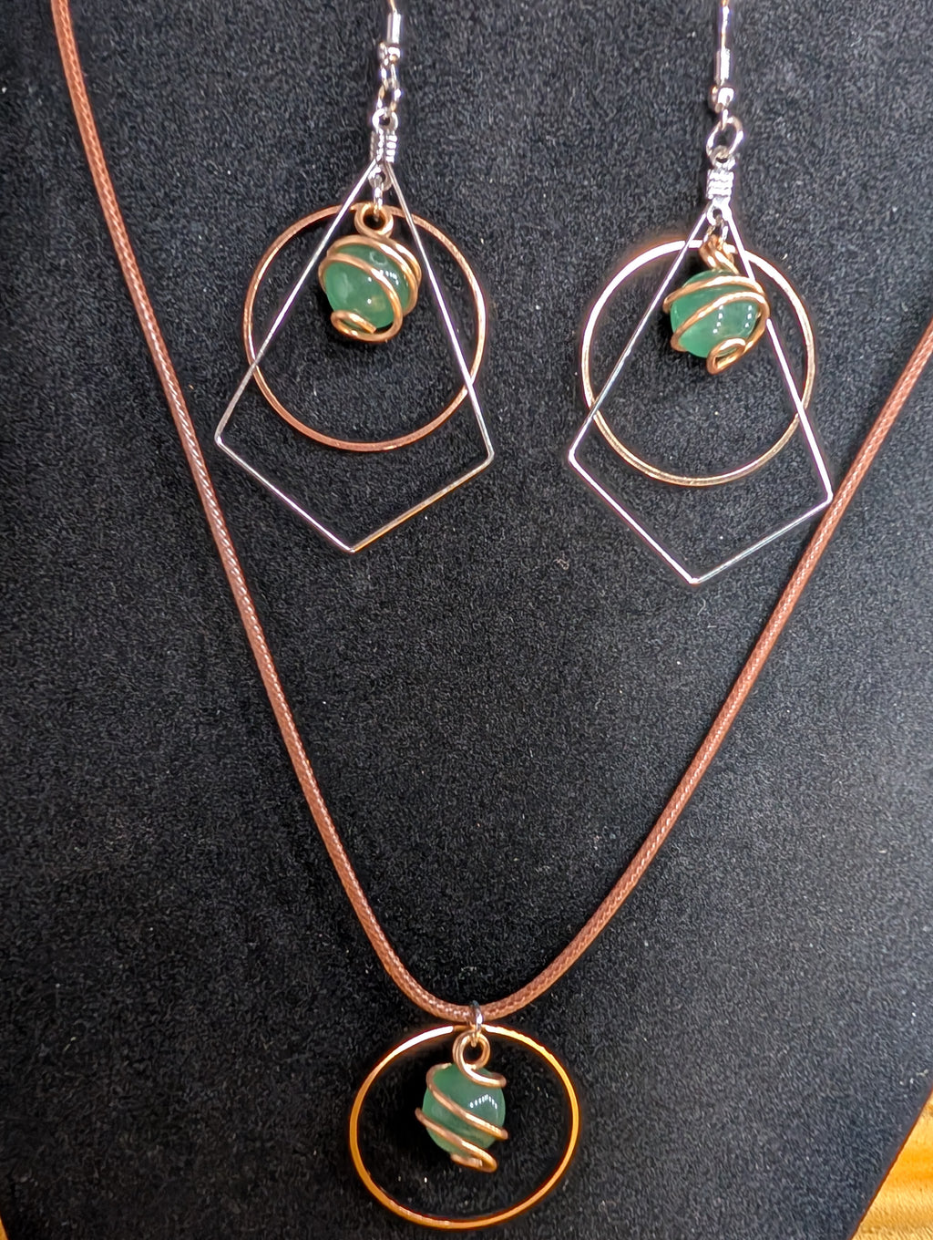 Jade Earrings and Necklaces Set