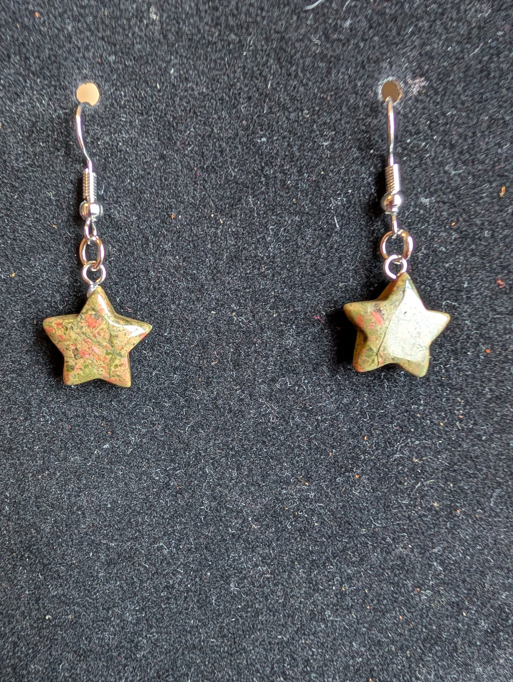 Unakite Star Earrings