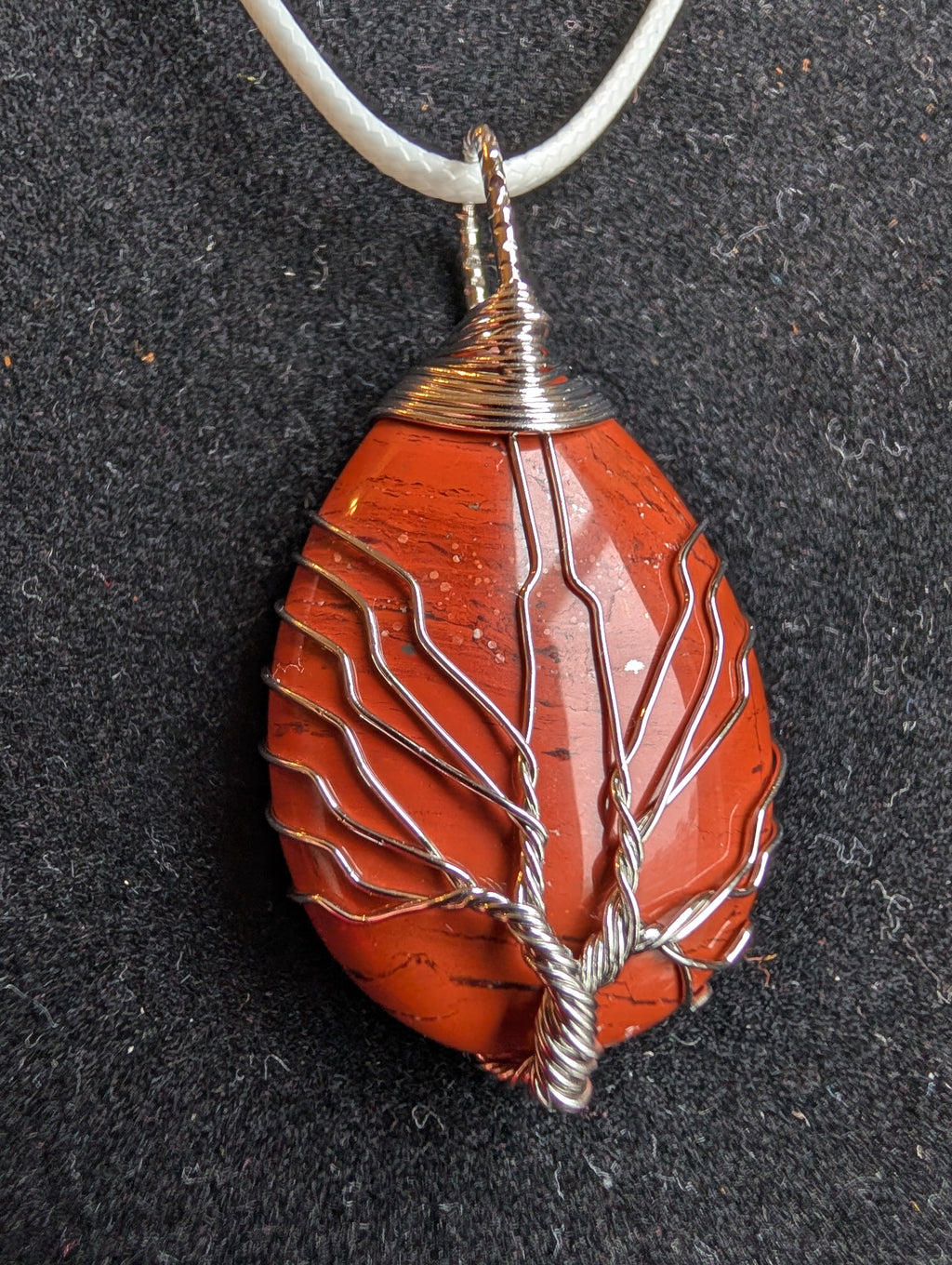 Red Jasper Tree of Life Necklace