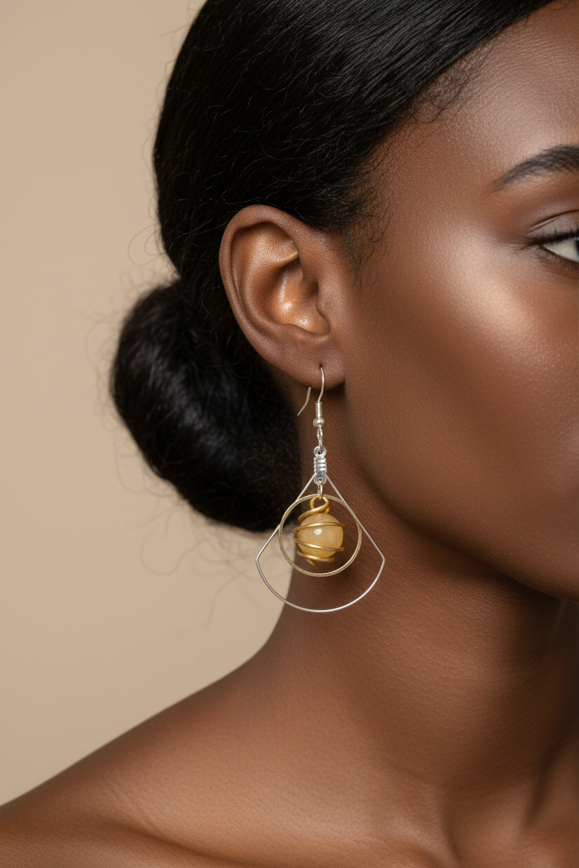 Rays of Sun Trinity Earrings