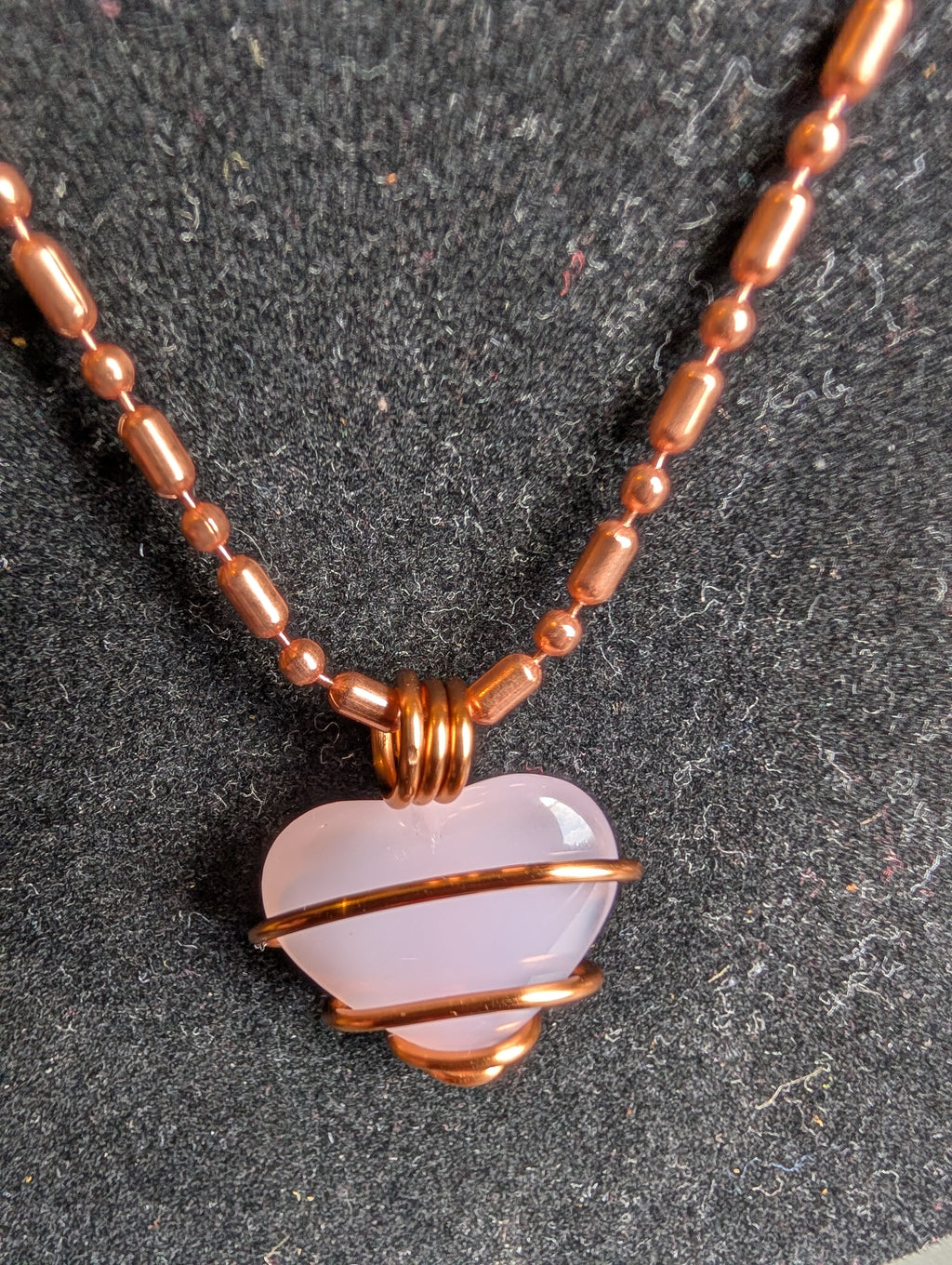 Pure Copper Rose Quartz Necklace