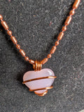 Pure Copper Rose Quartz Necklace