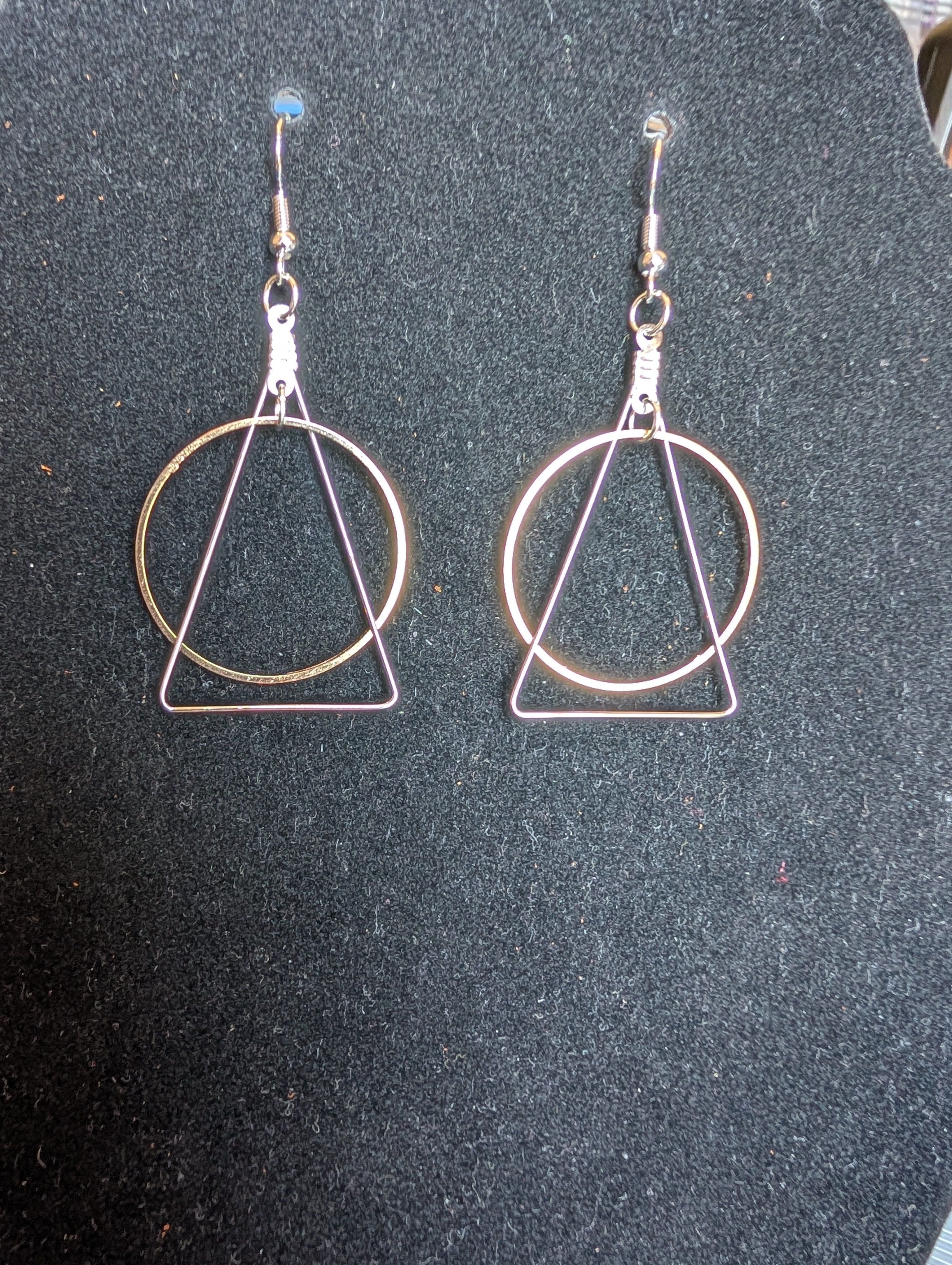 Pyramid Sun Earring Set