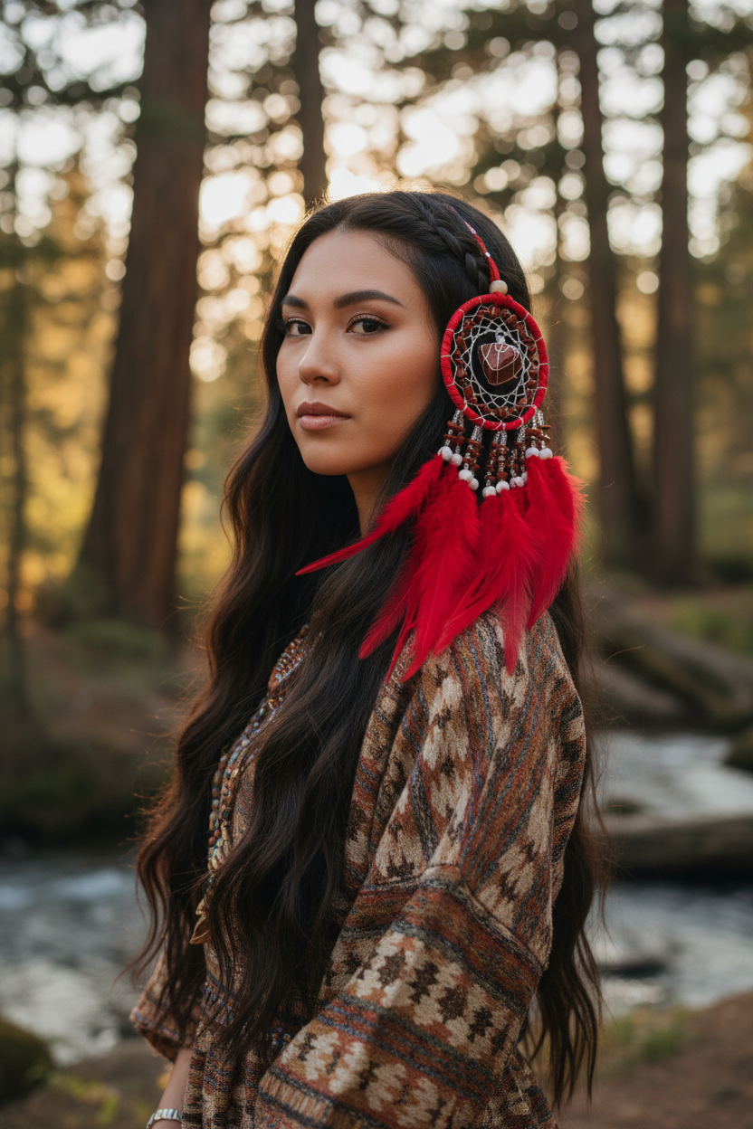 Raw Red Jasper Dream Catcher