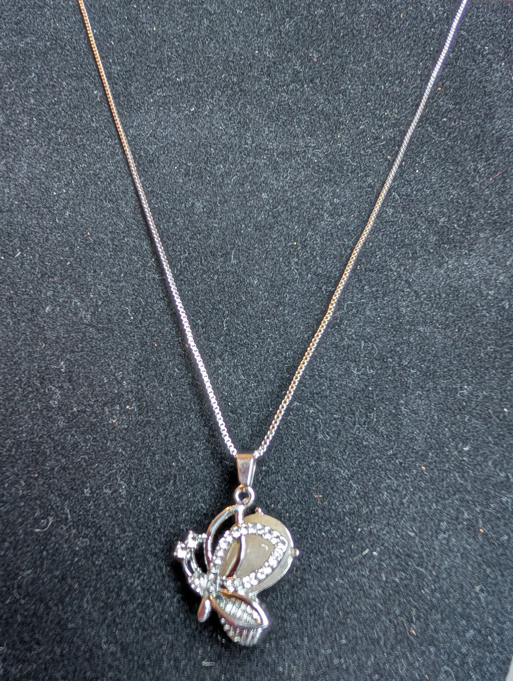 Moonstone Butterfly Necklace