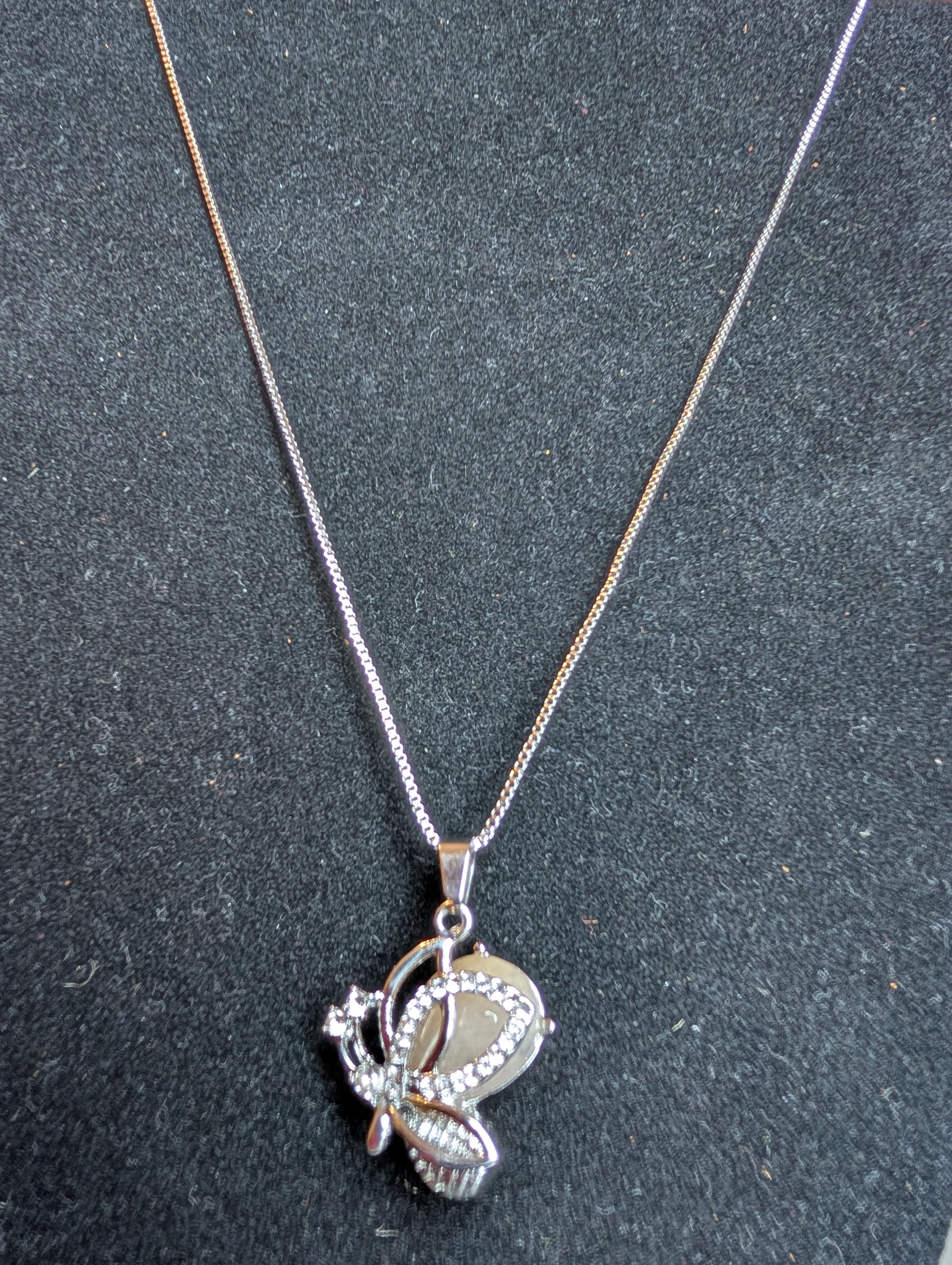 Moonstone Butterfly Necklace