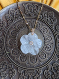 CLEAR QUARTZ IN BLOOM NECKLACE