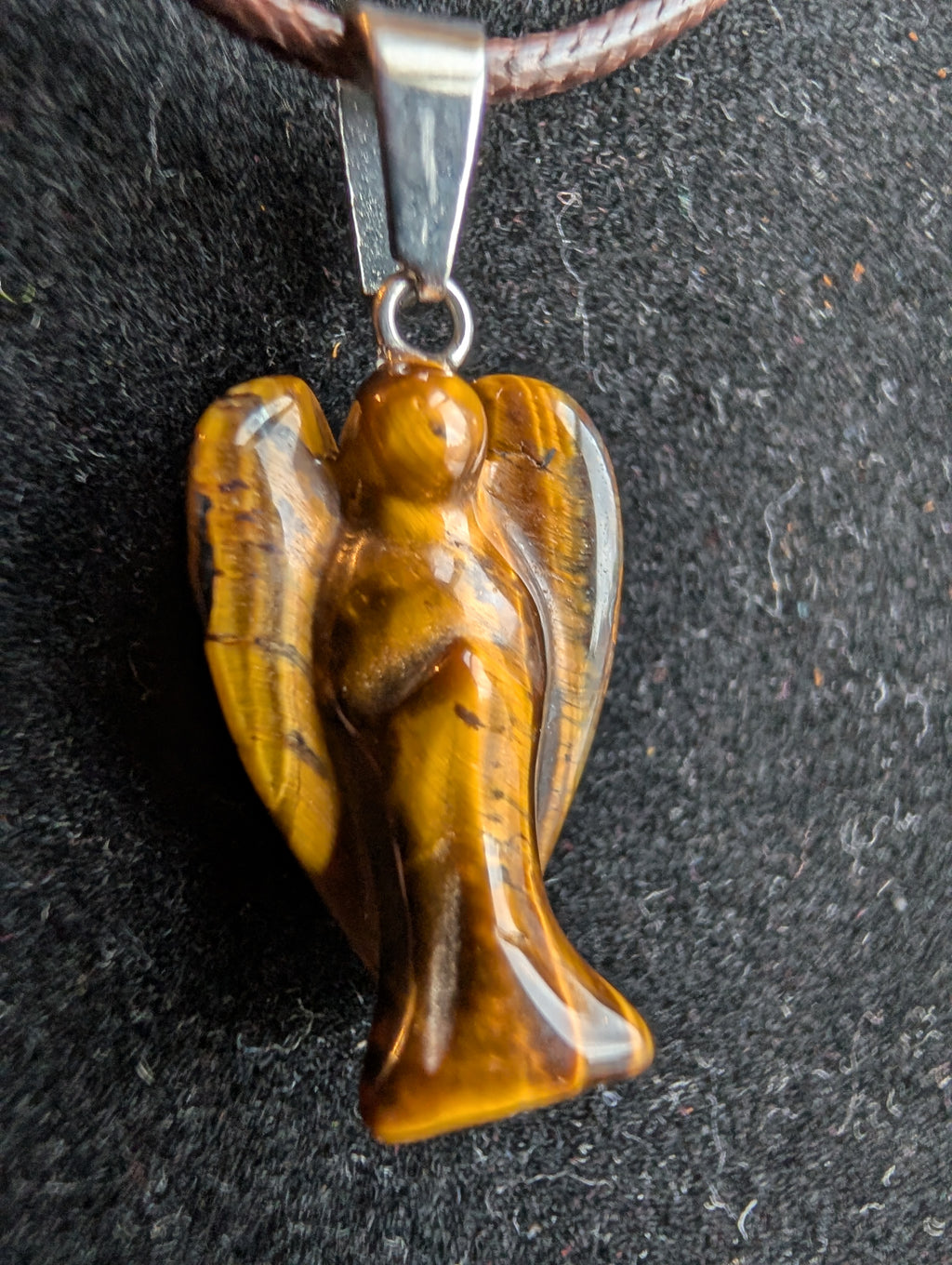 Tigers Eye Angel Necklace